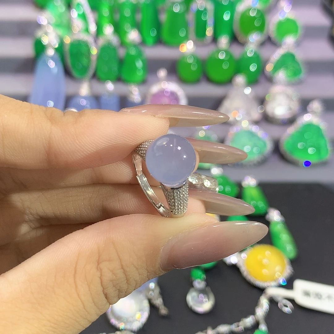 吖***人玛瑙/玉髓银S925镶嵌戒指