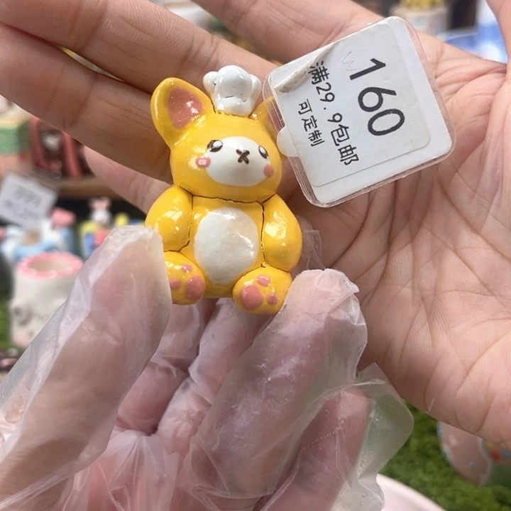 160小熊摆件花盆微瑕