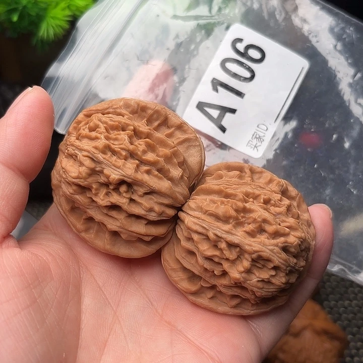 桃核把件核桃四座楼44