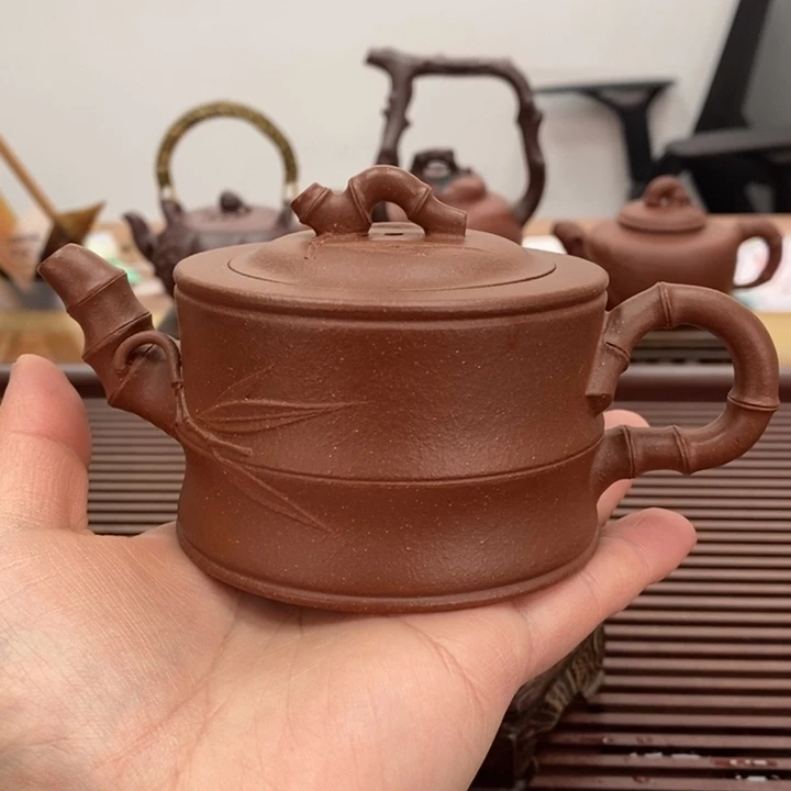 紫砂茶壶竹段200毫升福利