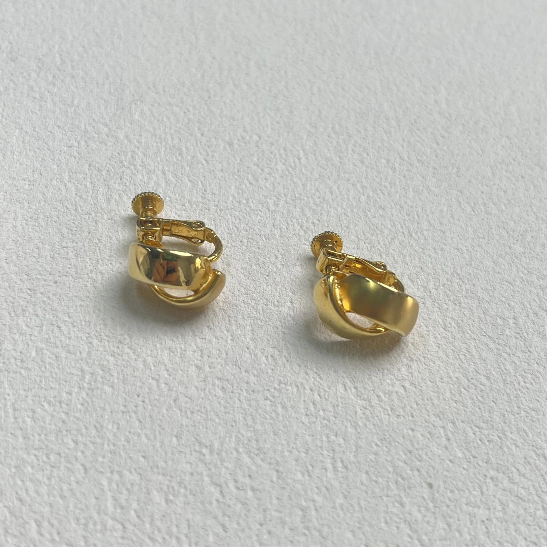 铜合金耳饰 【六六中古】孤品复古耳夹ap7554