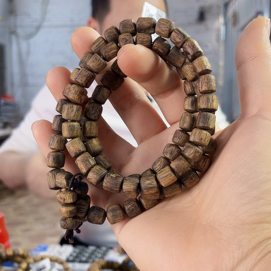 沉香手串棋楠桶珠长串0.8/27克多样性发一