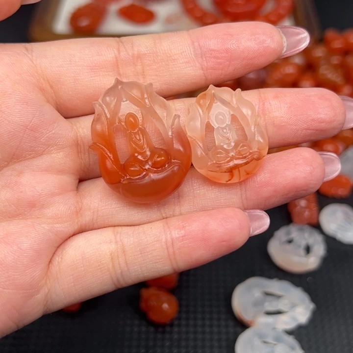 枯***生南红玛瑙未镶嵌吊坠(不含链)