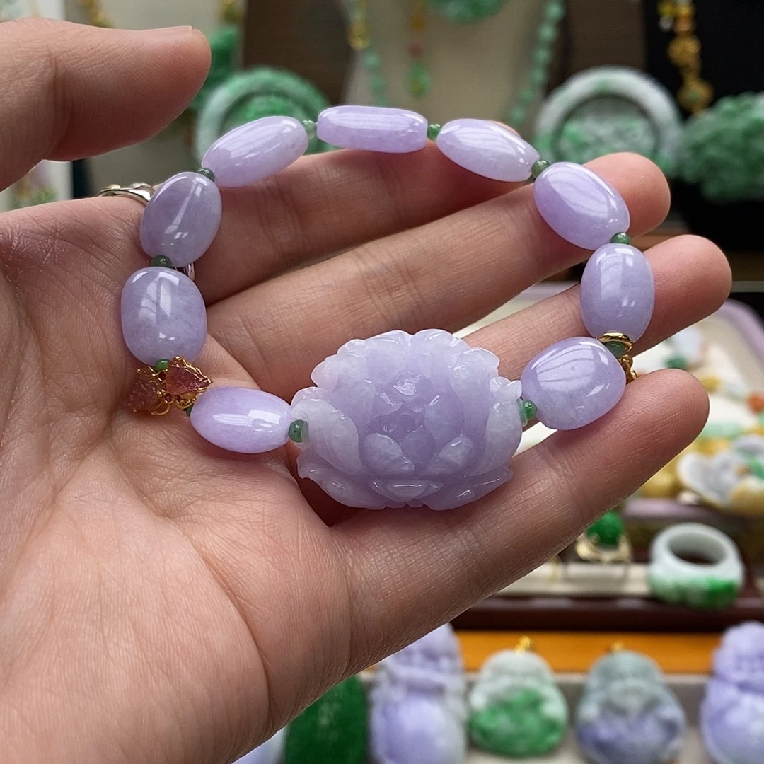 翡翠未镶嵌颈饰手链