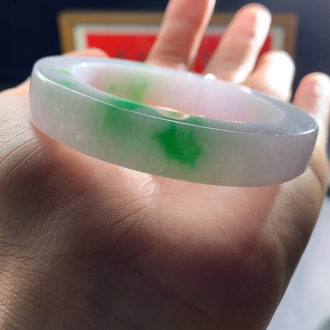 定制翡翠未镶嵌手镯53-55圈口