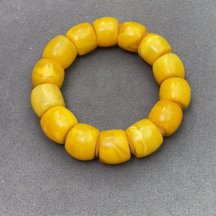 蜜蜡未镶嵌珠宝奇石琥珀蜜蜡马蹄手串假一赔十