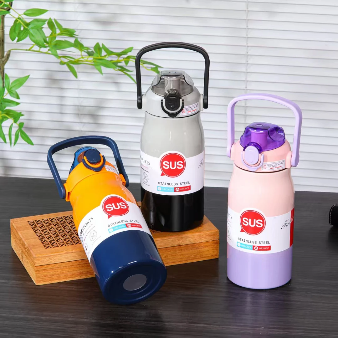 【特惠福利】大容量高颜值1000毫升男女便携手提户外运动保温水杯