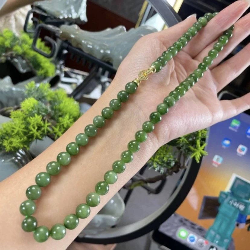 和田玉碧玉妈妈链卡8mm左右多样性发货