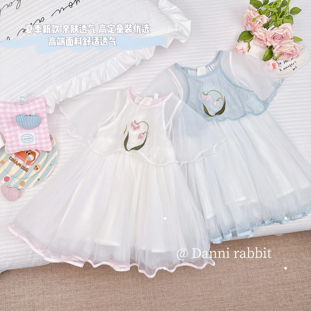 【Dannirabbit】裙袂飘飘+仙儿气薄沙女童连衣裙X-7736