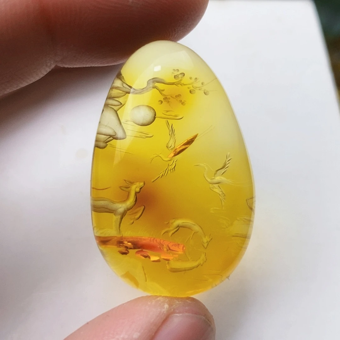【闪购商品】琥珀（花珀）吊坠(不含链)未镶嵌