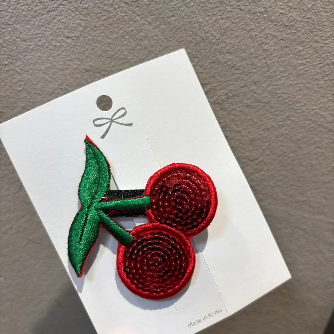 韩国亮片樱桃发夹PY34