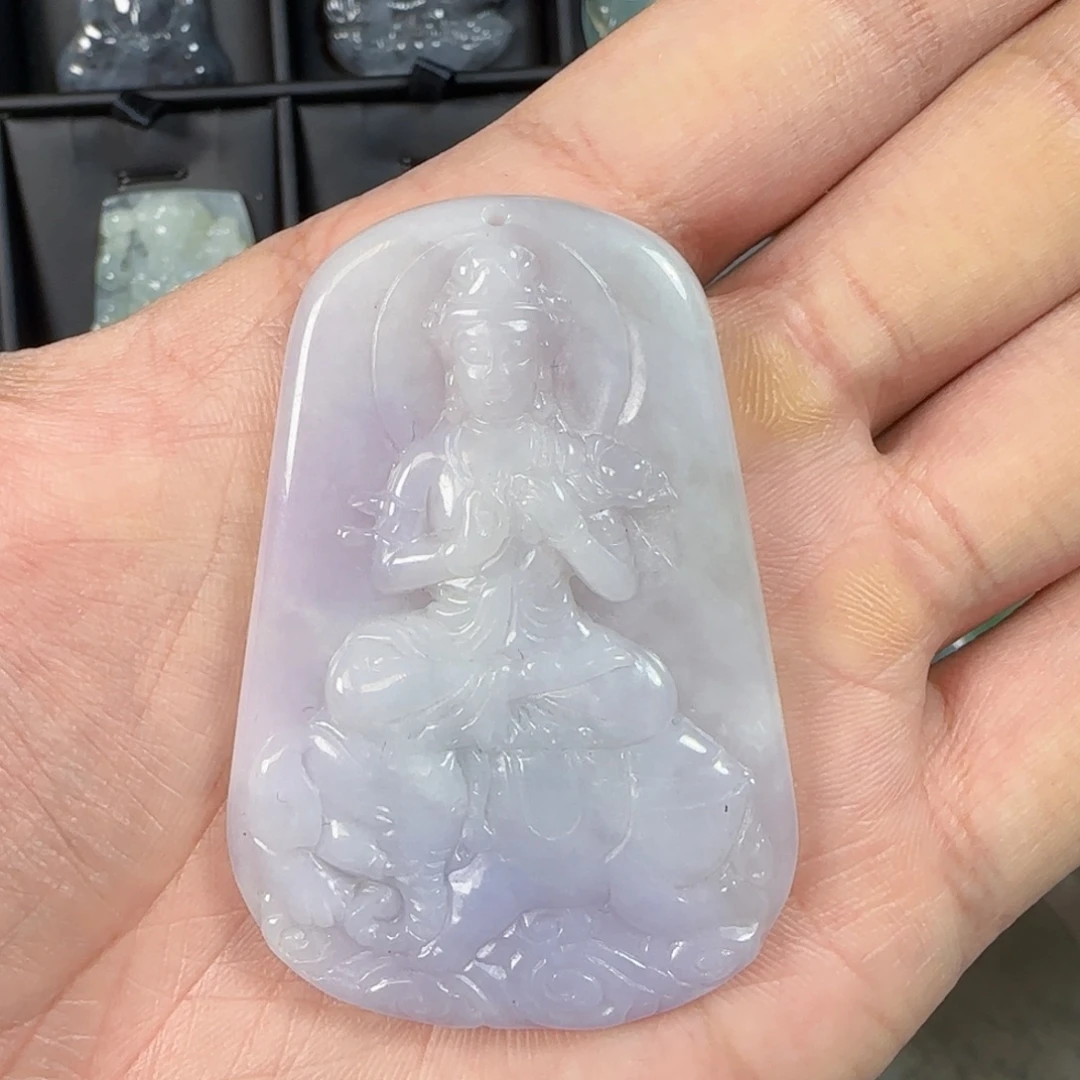 翡翠未镶嵌颈饰普贤