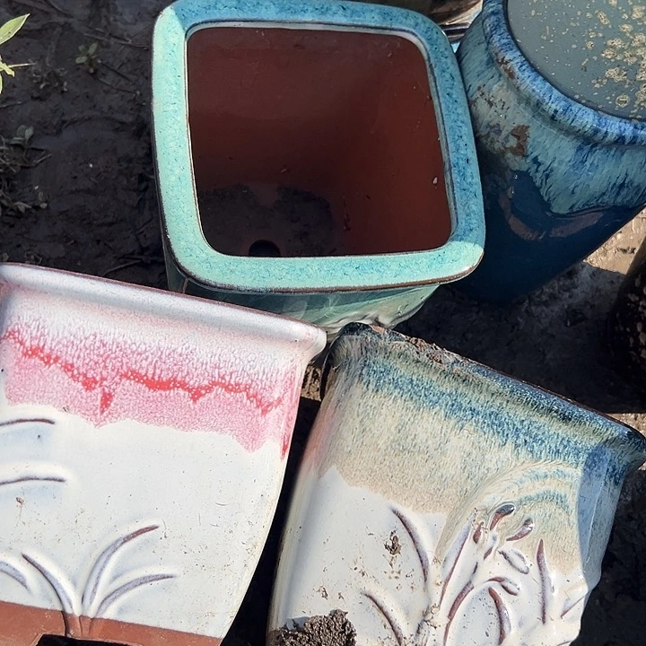 紫砂花盆口15高15。。。。。清仓价。。。。。。。