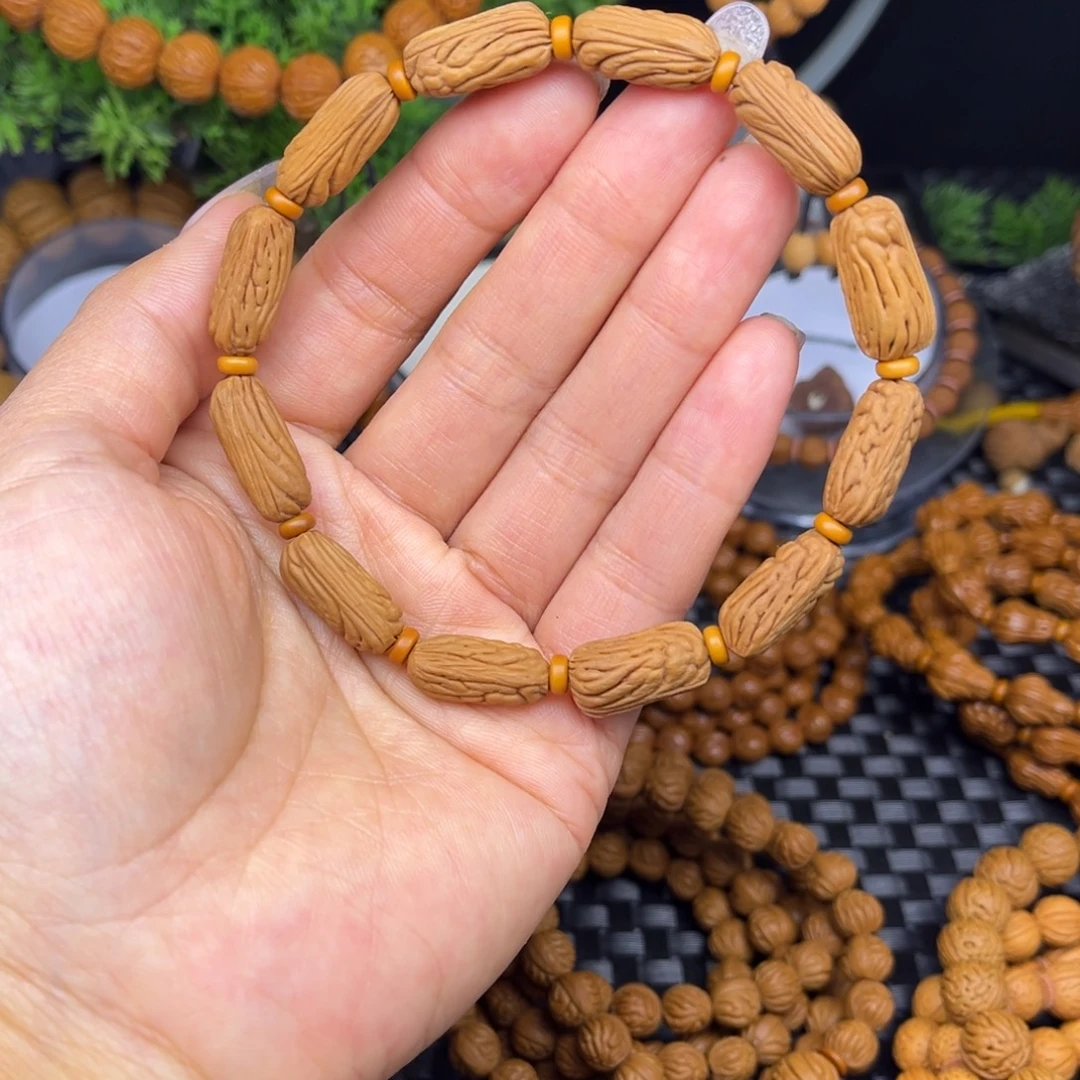 文玩核桃手串金条单圈