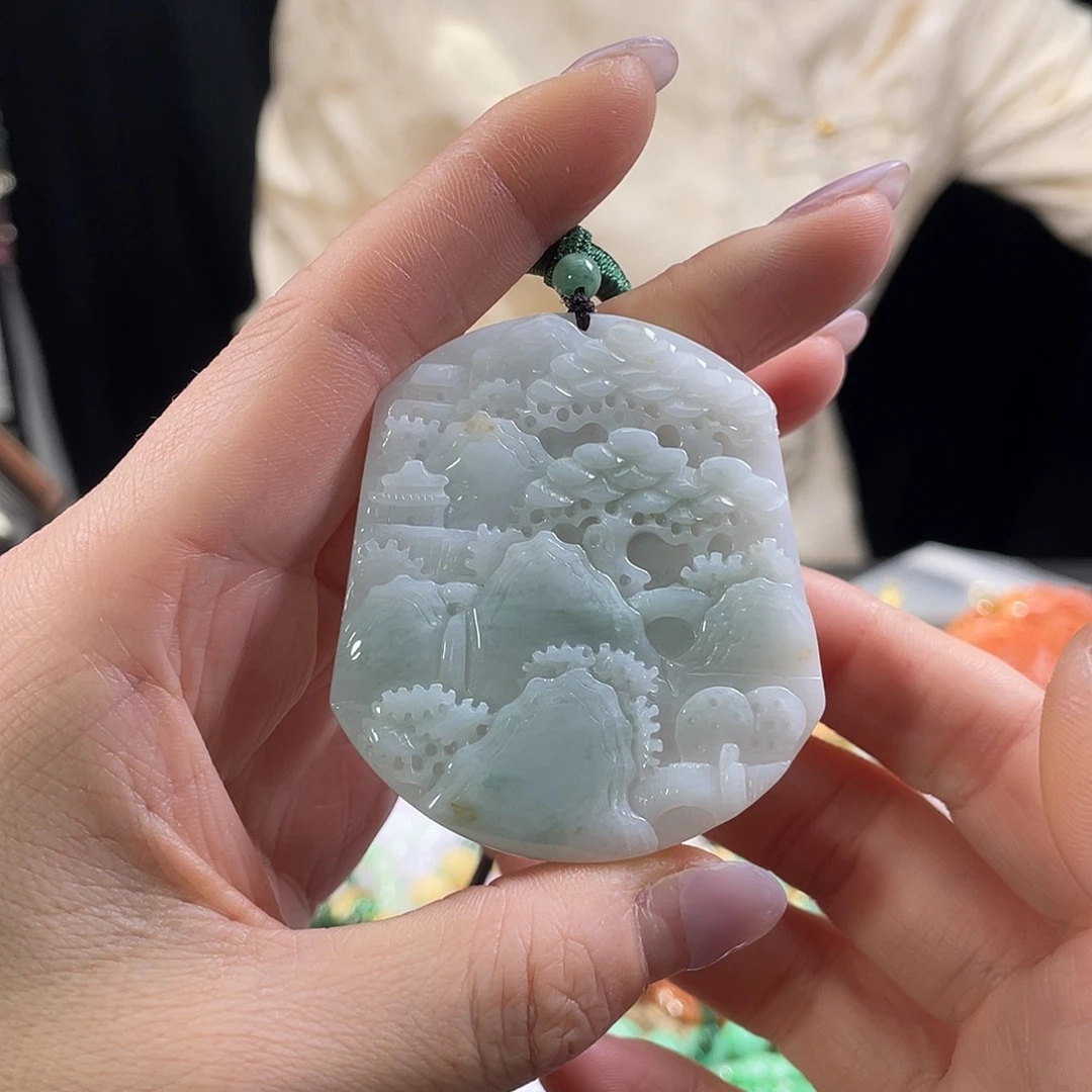 翡翠颈饰未镶嵌代编织