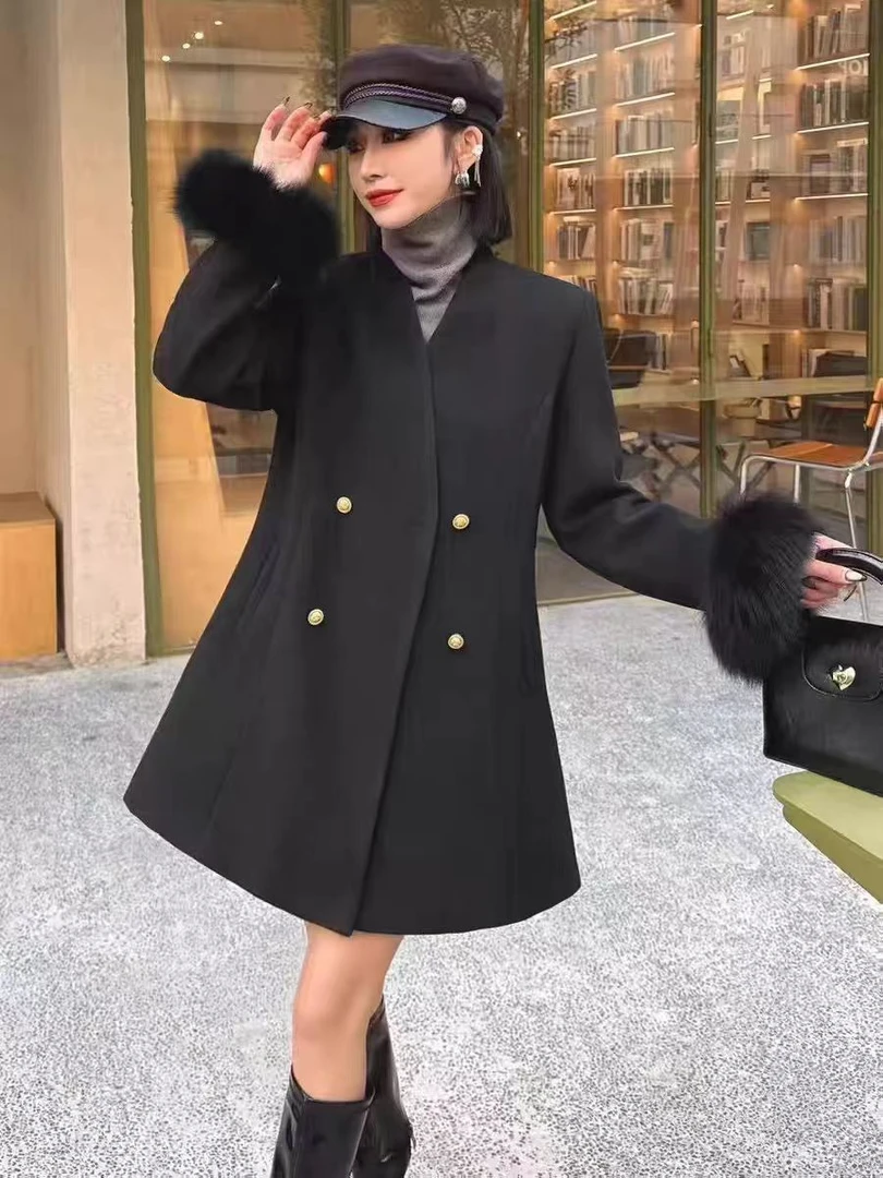 女士大衣 秋冬新款女款大衣 时尚气质大衣