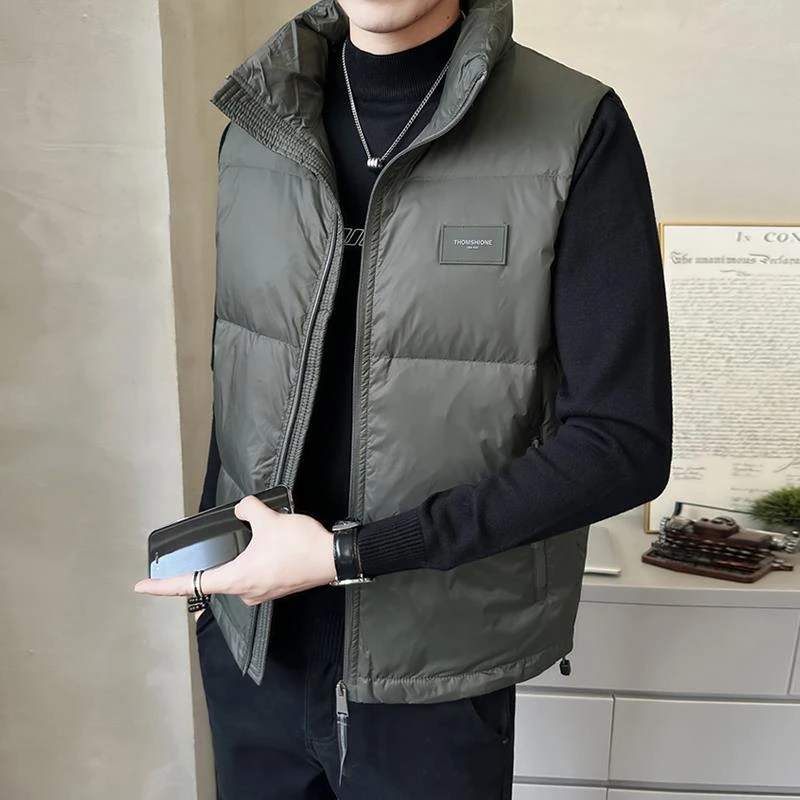 HKYC痞帅马甲外套男秋冬款潮牌立领潮流青年时尚保暖马夹背心外穿