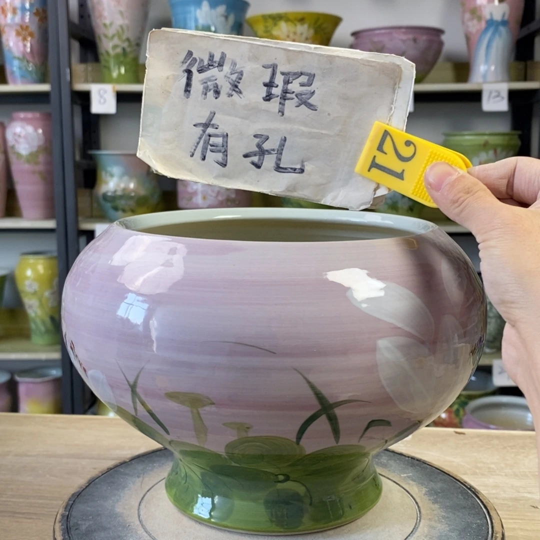 景德镇手工手绘陶瓷花盆