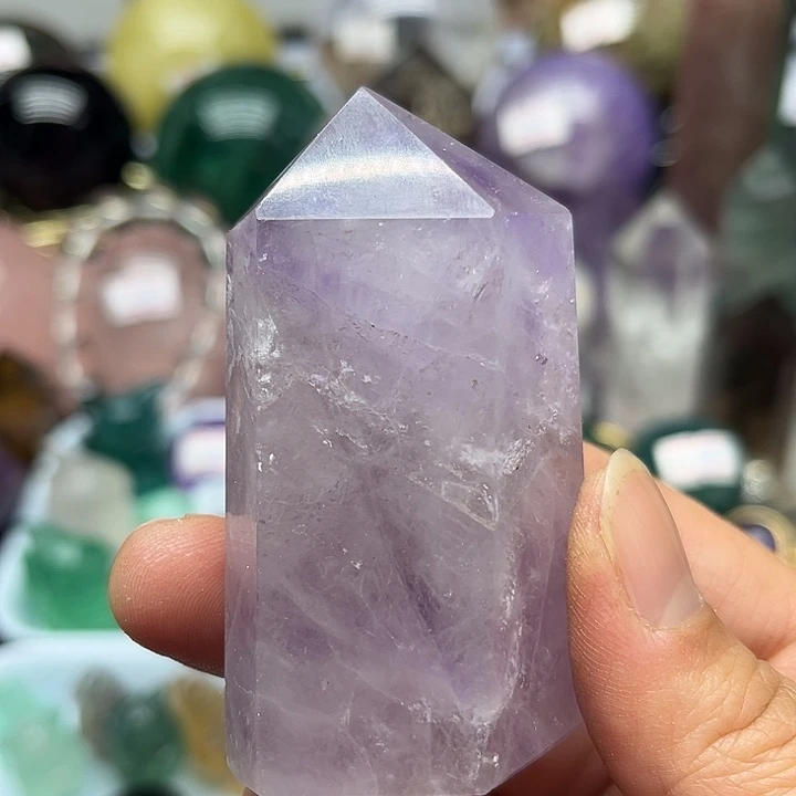 未镶嵌珠宝半成品水晶113克紫水晶柱