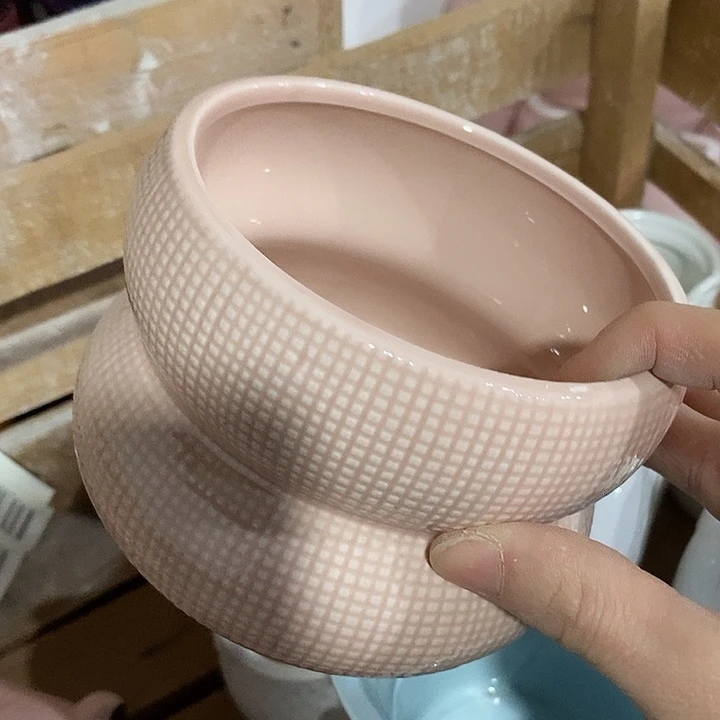 陶盆有孔 瑕疵针孔漏釉介意勿拍外口 11外高10