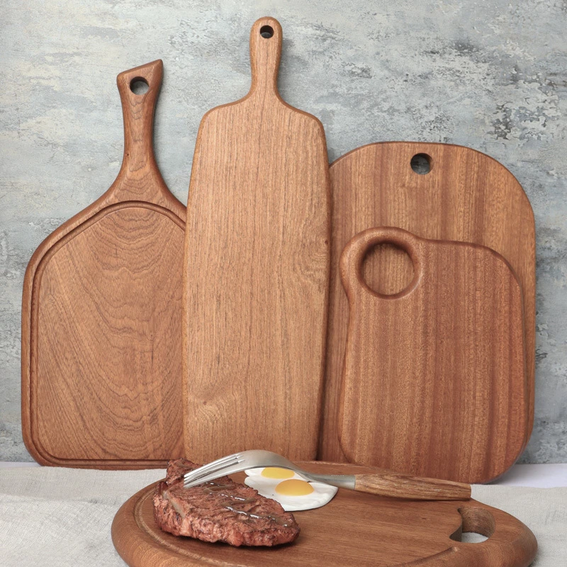 实木切菜砧板宝宝辅食板披萨面包板乌檀木菜板家用切水果板圆盘