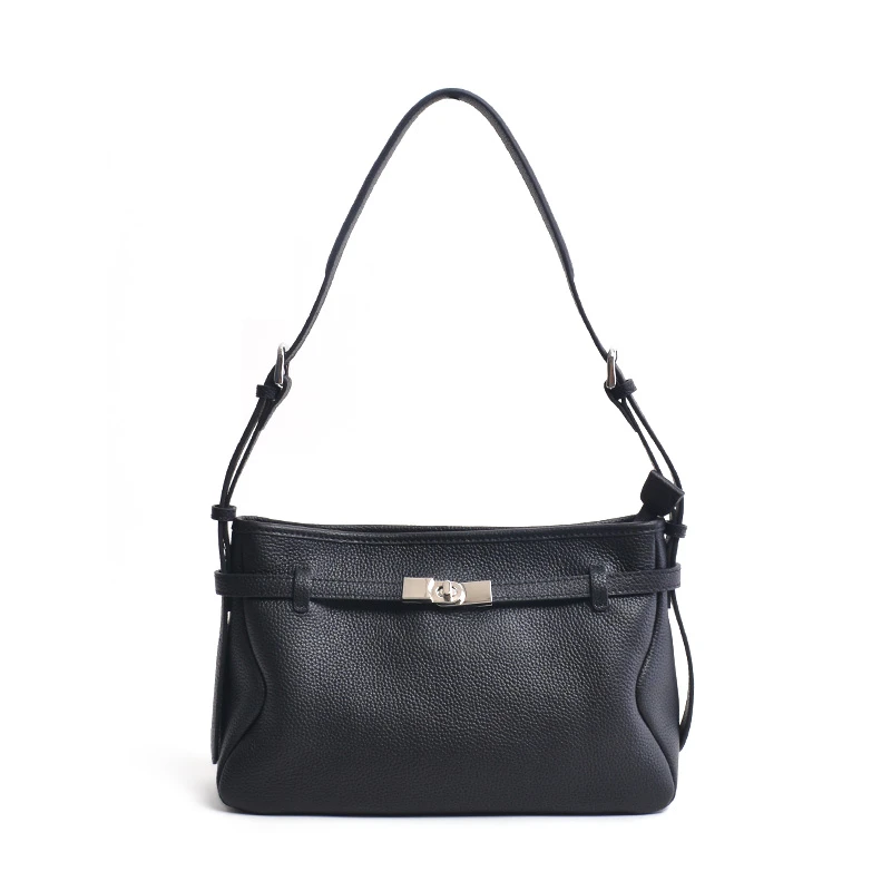 【董清子】【简致·黑银托特】新品简约百搭潮流休闲单肩女包26100