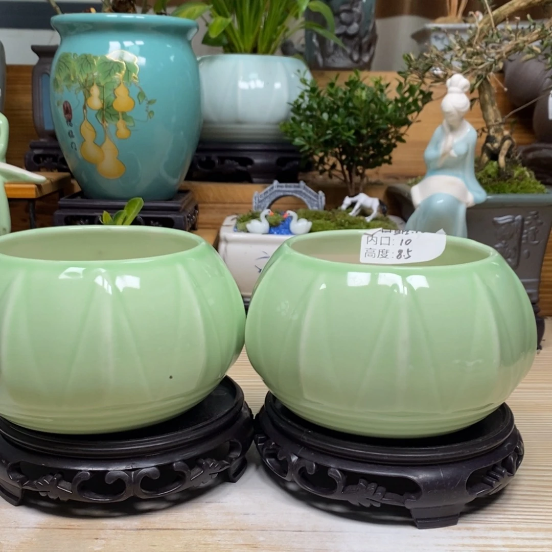 紫砂陶瓷艺术花盆陶瓷