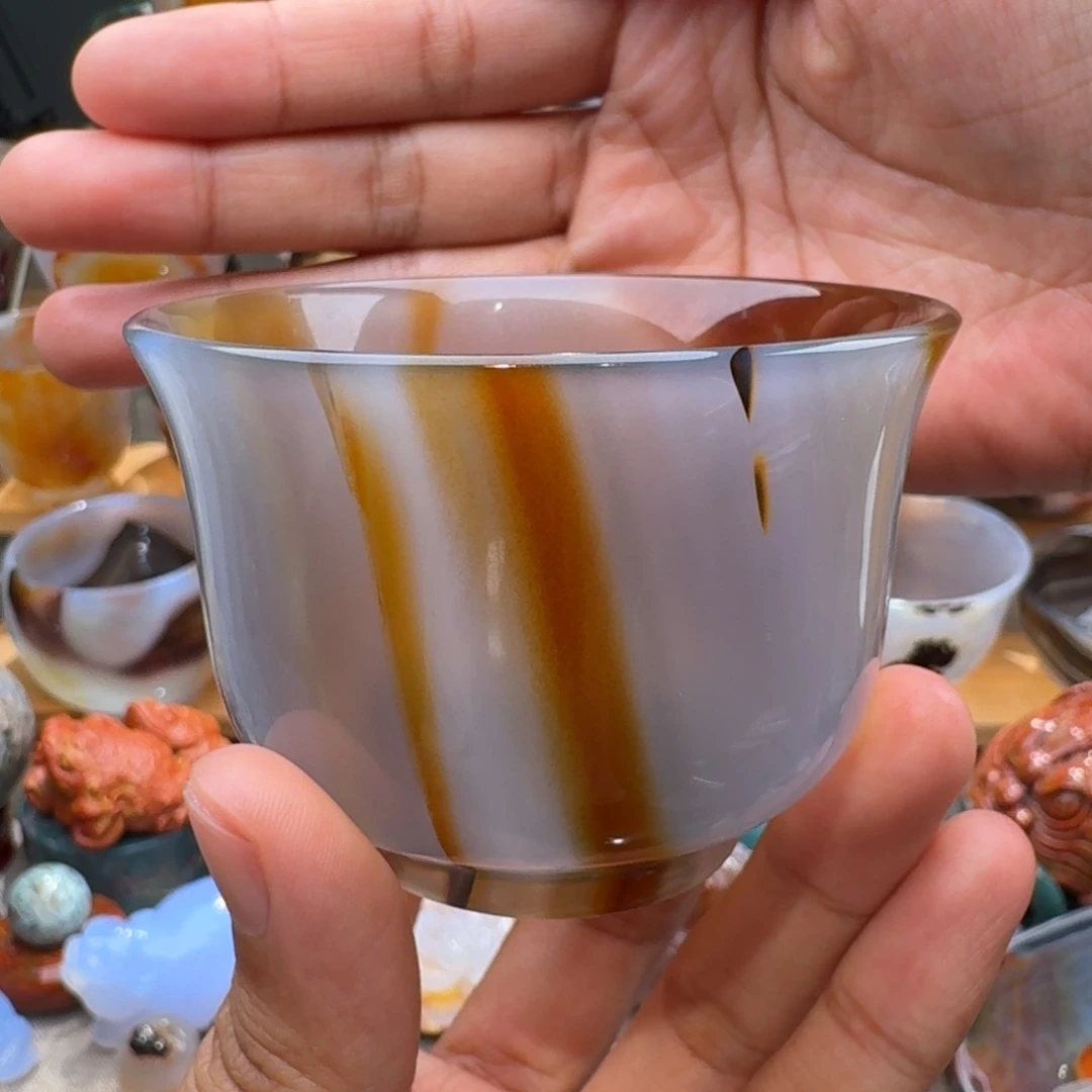 玛瑙/玉髓玛瑙茶杯未镶嵌上****司