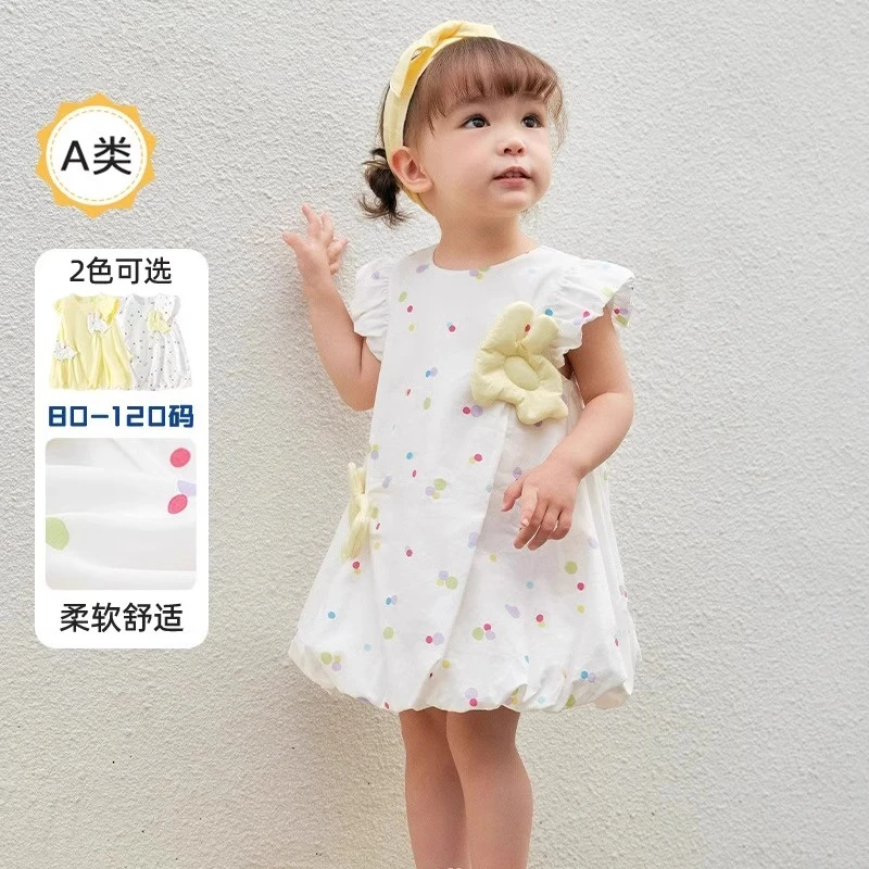 宝宝连衣裙婴儿公主裙女童夏季甜美简约舒适设计装礼服A字韩版3岁