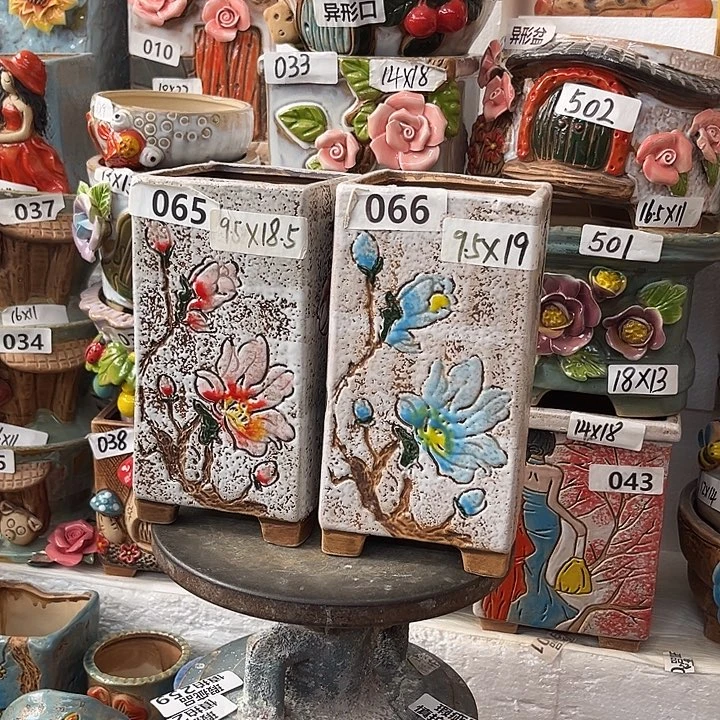 粗陶材质多肉花盆