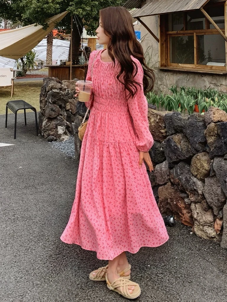 C-3-318波点长袖连衣裙