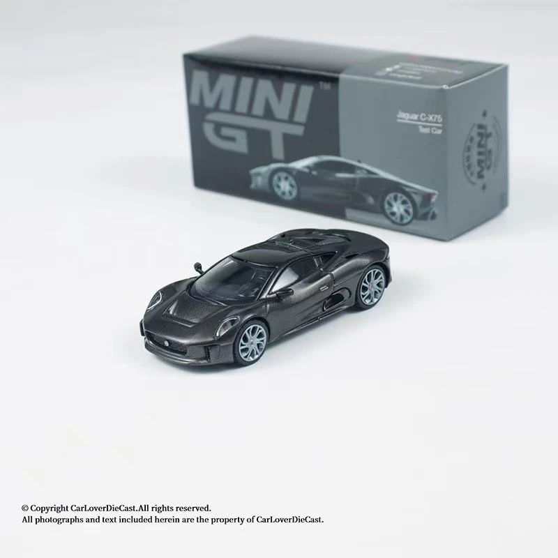 顺丰包邮MINIGT 1:64 捷豹 C-X75 碳纹黑色997号仿真合金车模