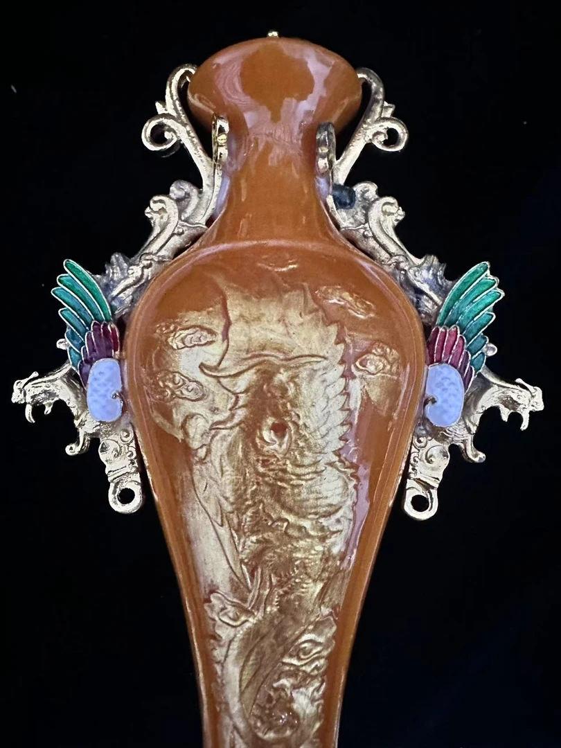 1个家具摆件   现代精美摆件 珐琅瓶 现代复古摆件