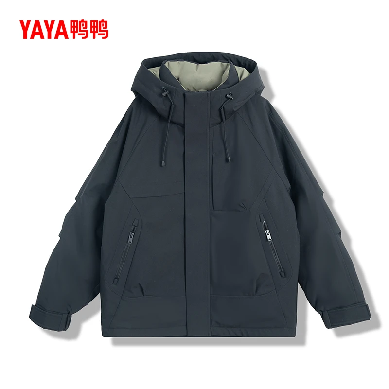 YAYA/鸭鸭运动户外时尚休闲男女同款保暖宽松羽绒服5w0083y