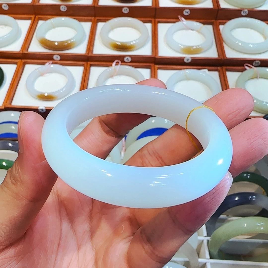 未镶嵌手镯和田玉新疆羊脂白玉51 52 53