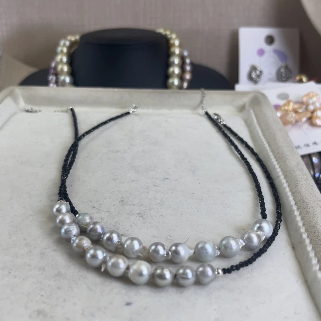 淡水珍珠未镶嵌项链【纯恬】多样性发货