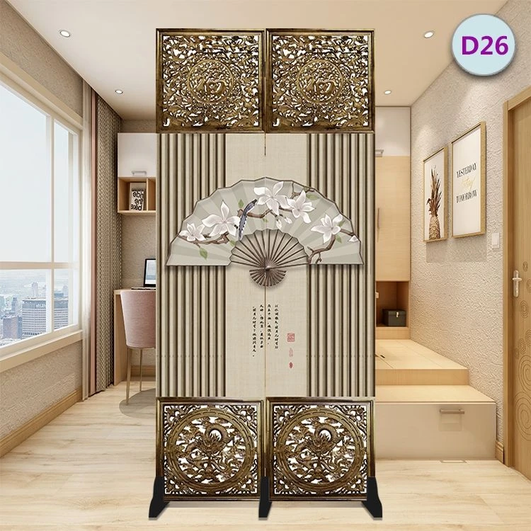 双面可折叠屏风日式简约现代小户型家用隔挡客厅古风拍摄背景屏风