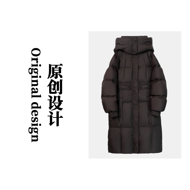 【格一专属】长款小O型连帽羽绒服SDYH2303