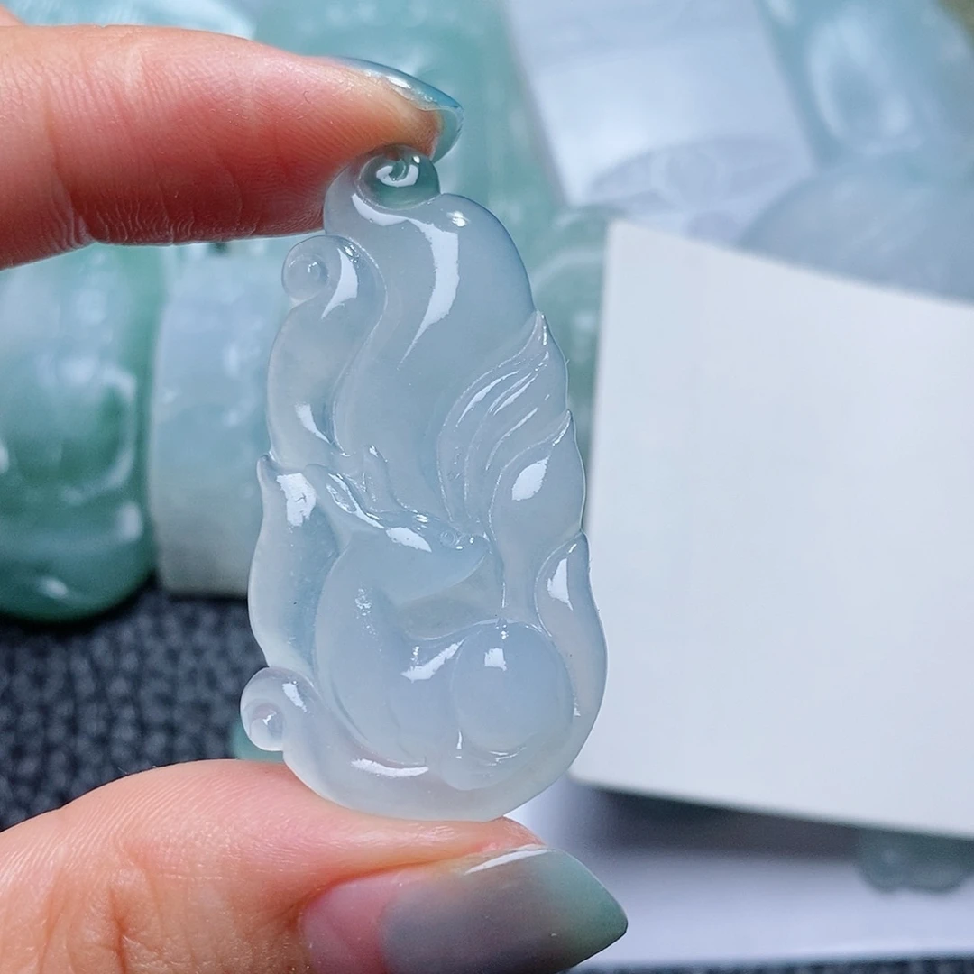 定制翡翠未镶嵌毛货付款后确认抛光