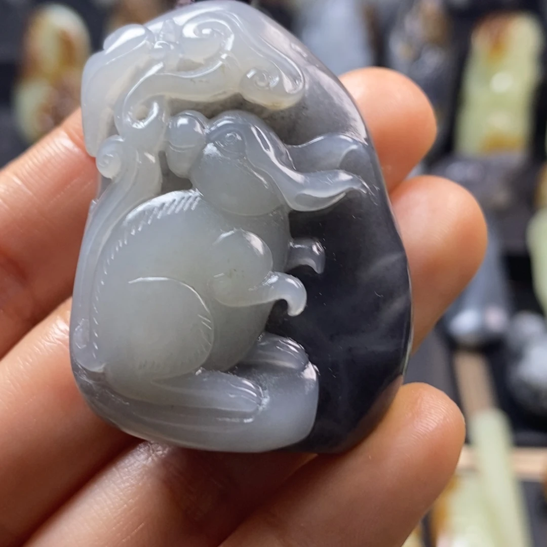 和田玉未镶嵌挂件