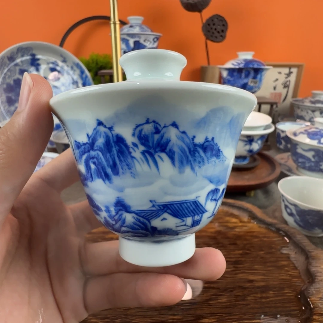 瓷片景德镇手绘青花茶器057