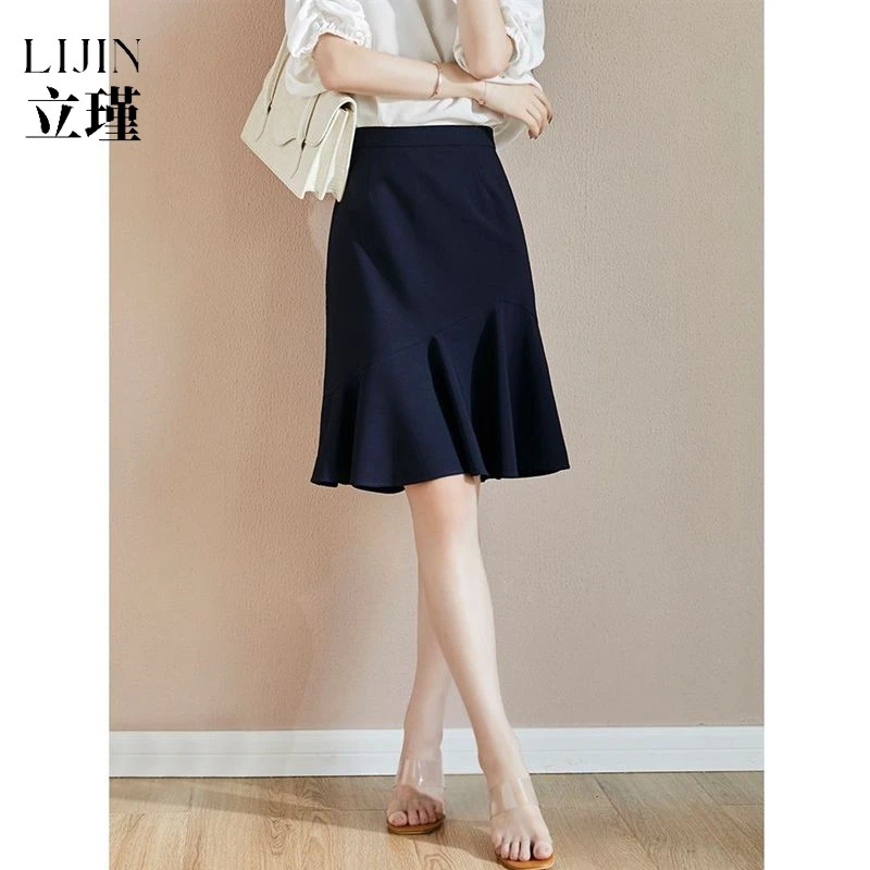 职业ol风a字半身裙女夏季新款高腰显瘦小裙子洋气时尚遮胯气质款