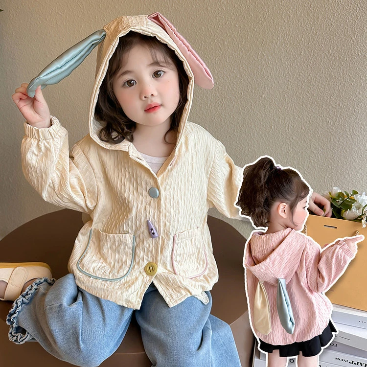 2025年女童彩色纽扣外套休闲