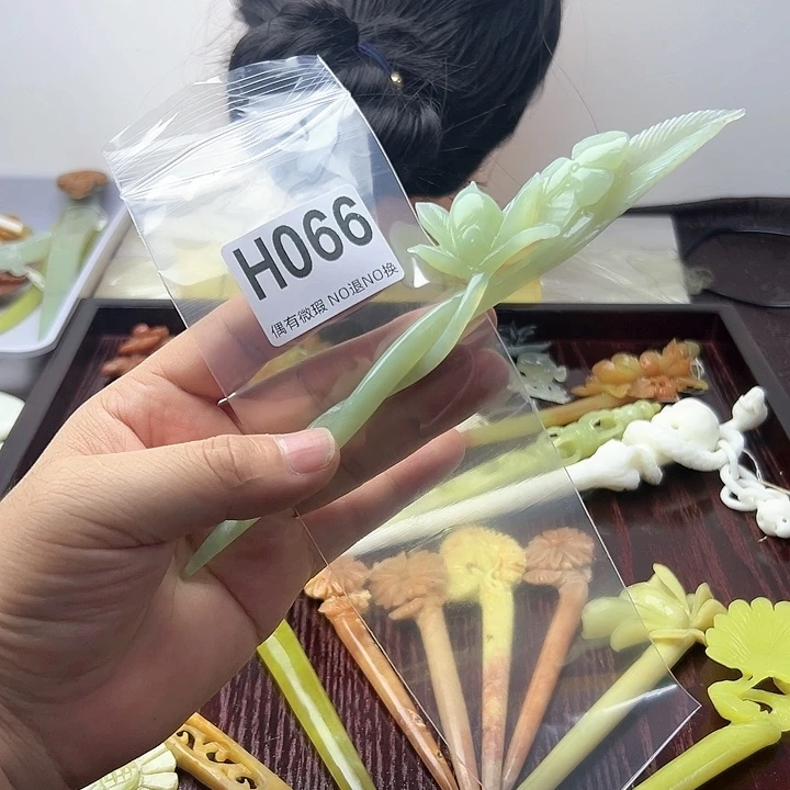 蛇纹石玉发饰合金用****7