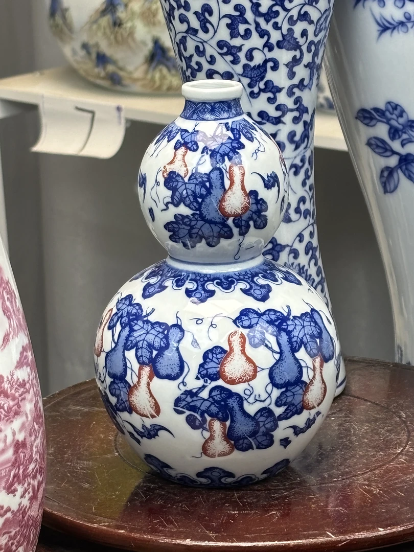 景德镇青花小葫芦花瓶摆件