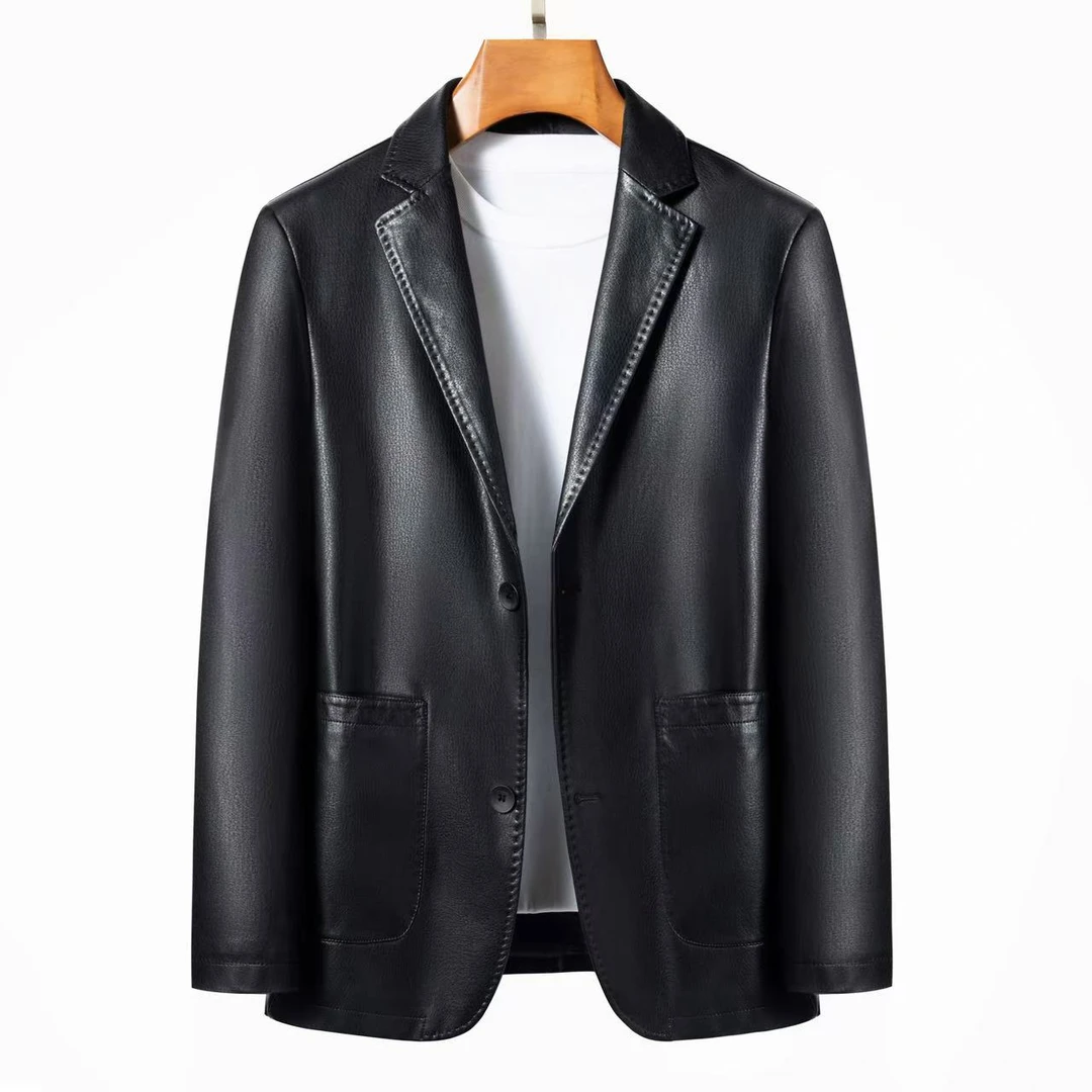 【山羊皮专享】2026新款男士真皮西服商务皮衣外套-1