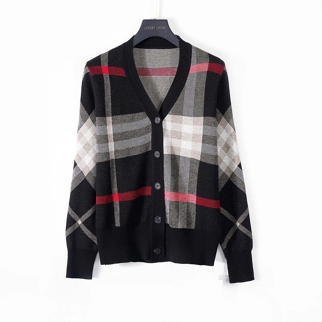 【春季新款】CD304开衫新款韩版撞色上衣时尚小香风洋气休闲针织衫