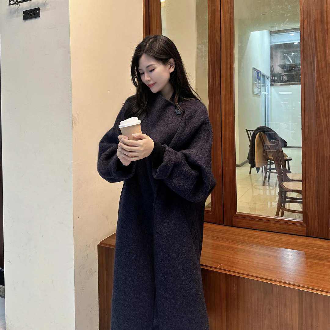 DYY【苏力】【澳洲羊毛&山羊绒】秋冬高端手工双面呢长款保暖大衣