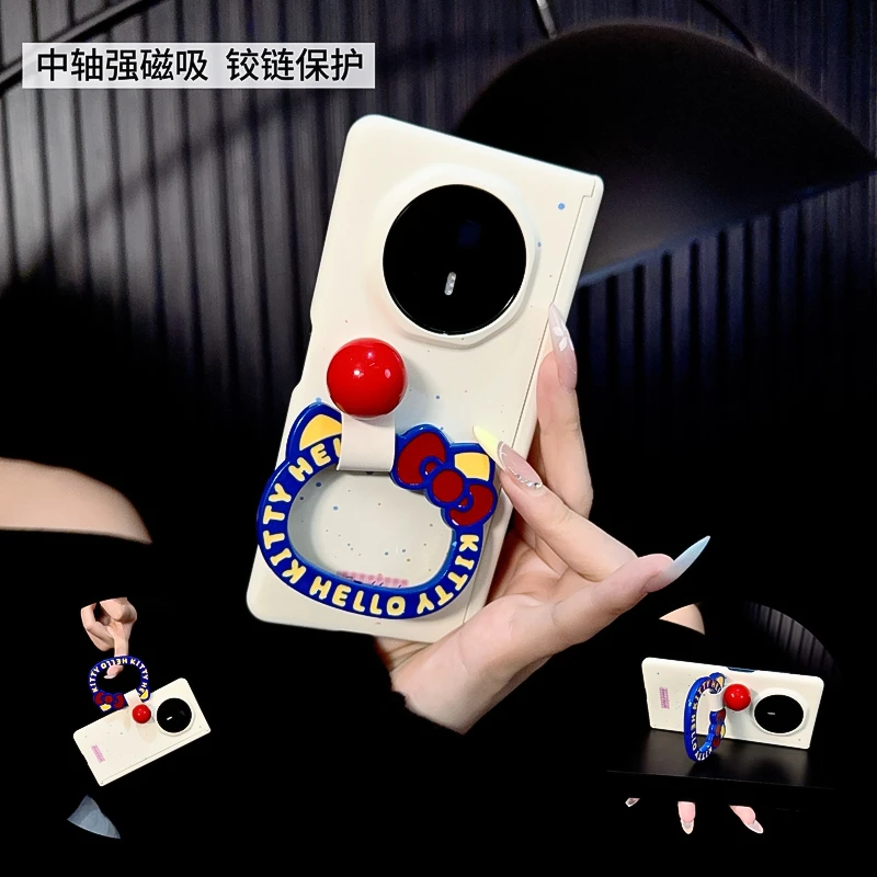 适用荣耀magicv3手机壳中轴新款v3套magic泼墨kt猫honor指环圈女p