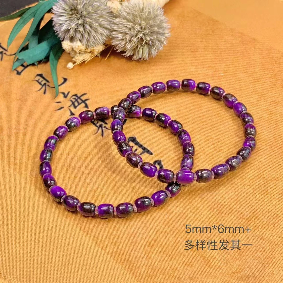 潮生石丨舒俱来枣珠素手串5mm*6mm+/多样性发其一/C01557